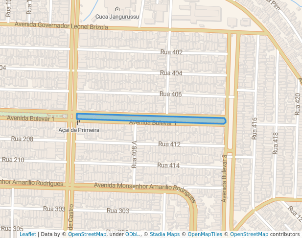 walking in Praça Bulevar I map in Fortaleza