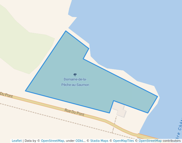 walking in Domaine-de-la-Pêche-au-Saumon map in Sainte-Martine