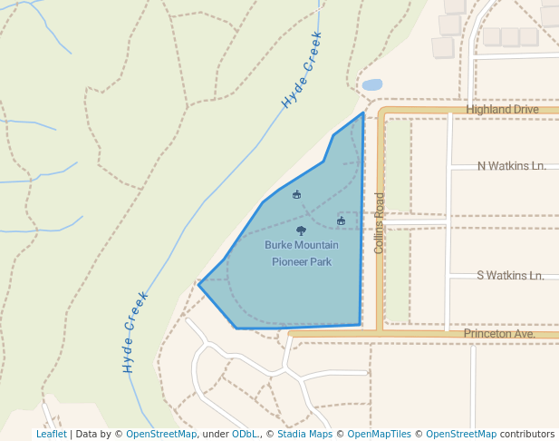 walking in Burke Mountain Pioneer Park map in Coquitlam