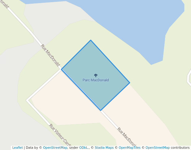 walking in Parc MacDonald map in Beauharnois