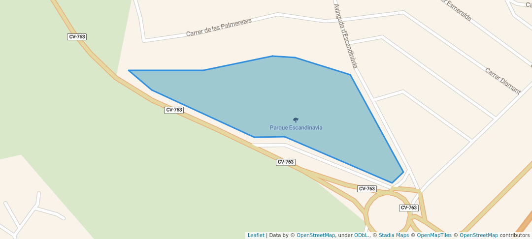 walking in Parque Escandinavia map in l'Alfàs del Pi