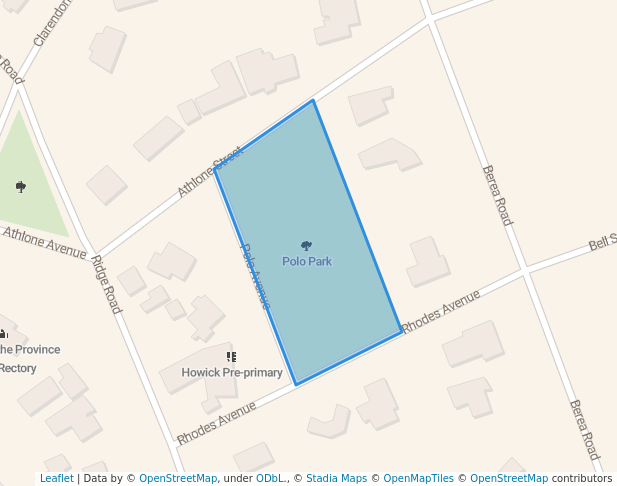 walking in Polo Park map in Howick