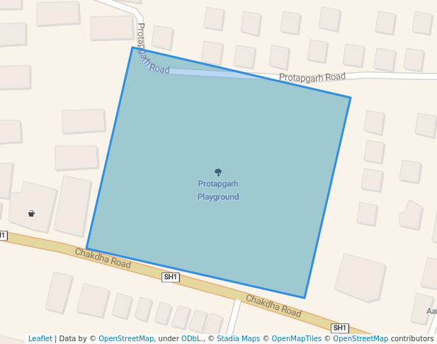 walking in Protapgarh Playground map in Bangaon