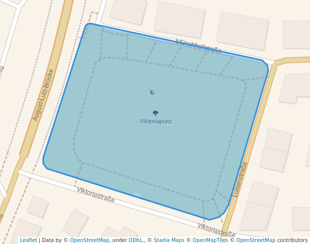 walking in Viktoriaplatz map in Wiesbaden