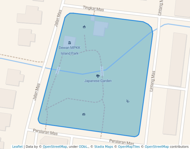 walking in Japanese Garden map in Jelutong