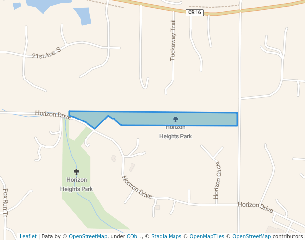 walking in Horizon Heights Park map in Shakopee