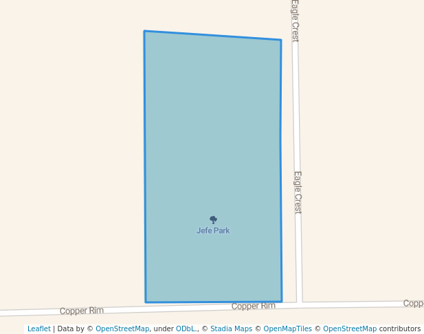 walking in Jefe Park map in Spring Branch