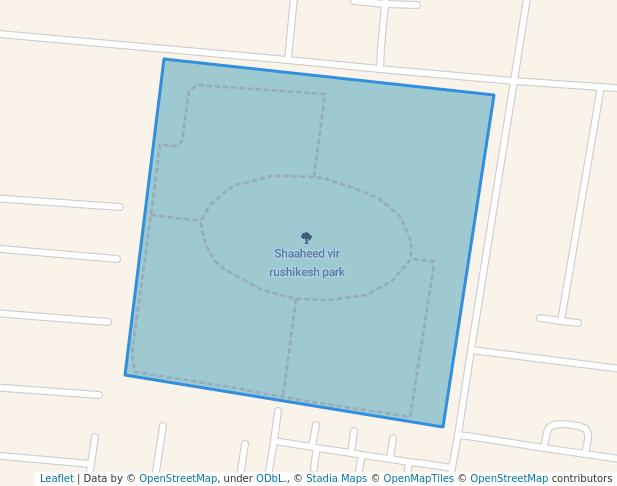 walking in Shaaheed vir rushikesh park map in Ahmedabad