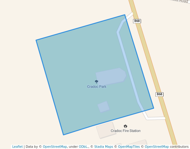 walking in Cradoc Park map in Cradoc