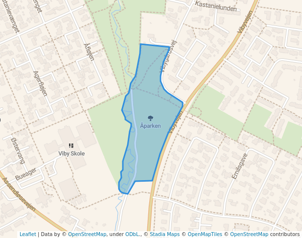 walking in Åparken map in Viby Sjælland