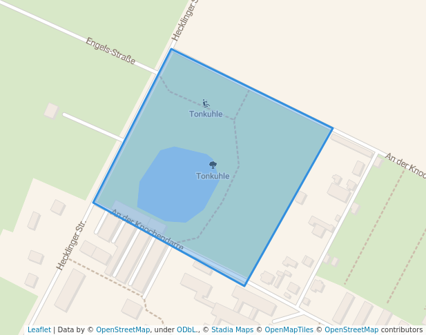 walking in Tonkuhle map in Aschersleben