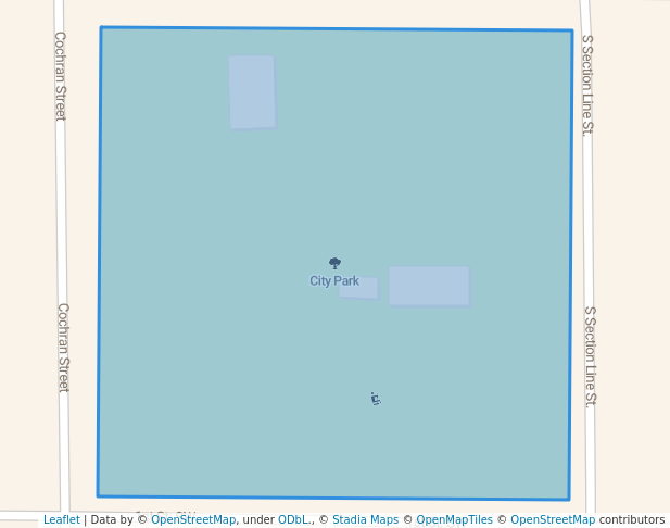 walking in City Park map in Plainville