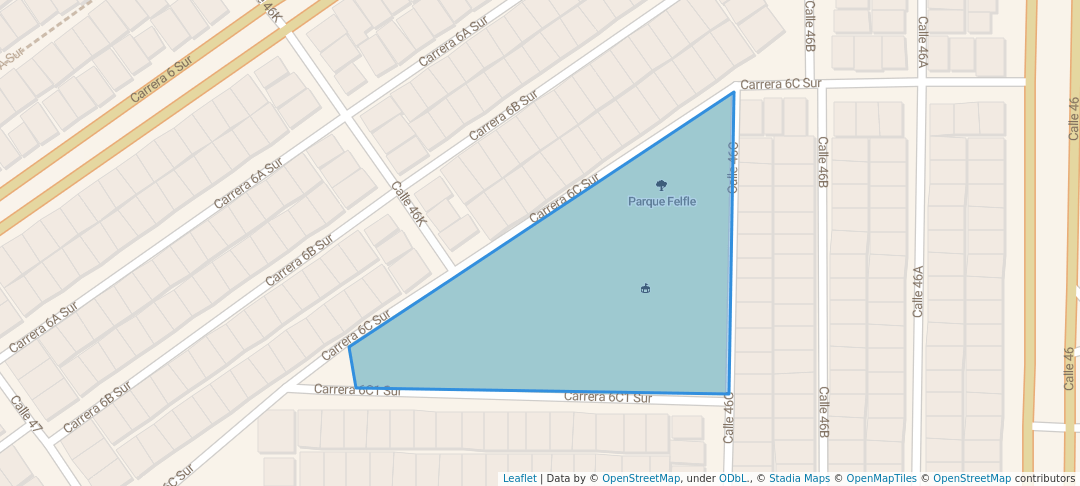 walking in Parque Felfle map in Barranquilla