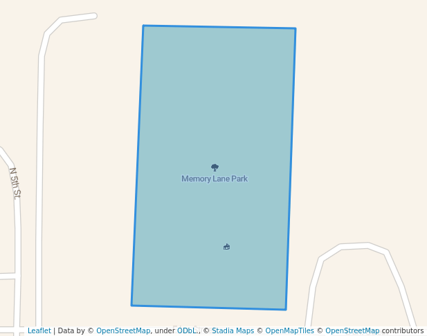 walking in Memory Lane Park map in Winterset