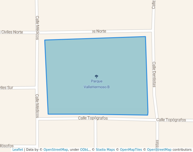 walking in Parque ValleHermoso B map in Valle Hermoso