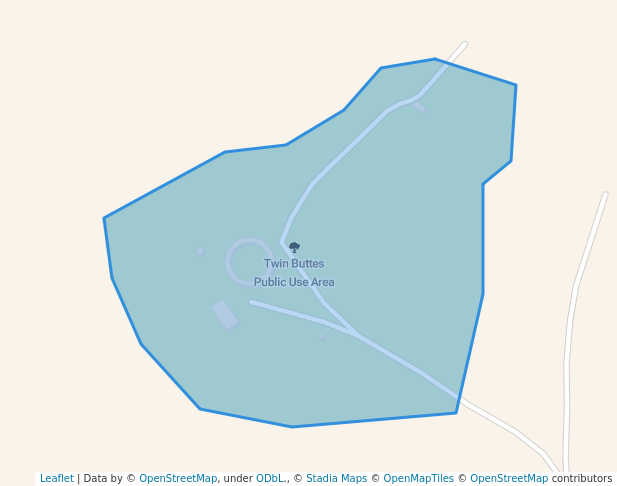walking in Twin Buttes Public Use Area map in Garrison