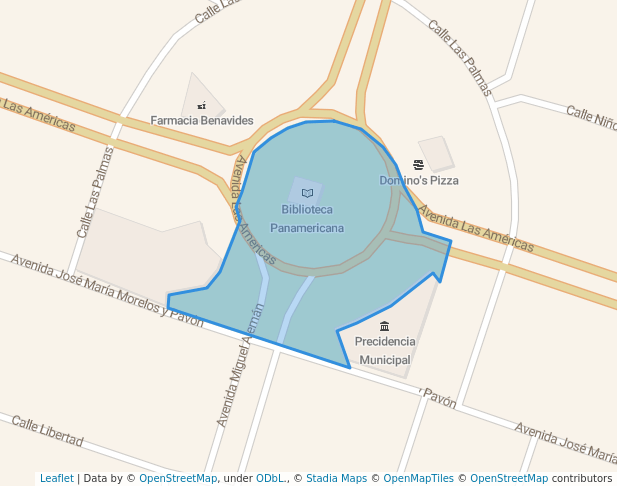 walking in Parque Rotonda Presidencia San Juan map in Ciudad Río Bravo