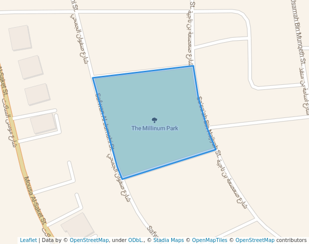 walking in The Millinum Park map in Amman