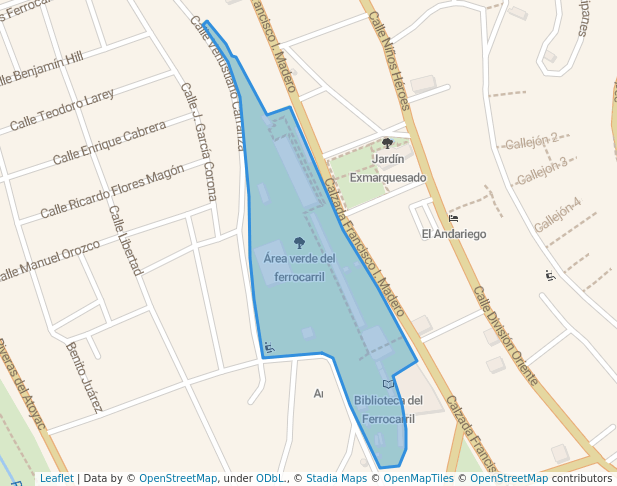 Área verde del ferrocarril