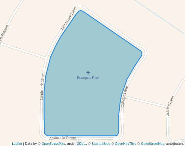 walking in Rosegate Park map in Lodi