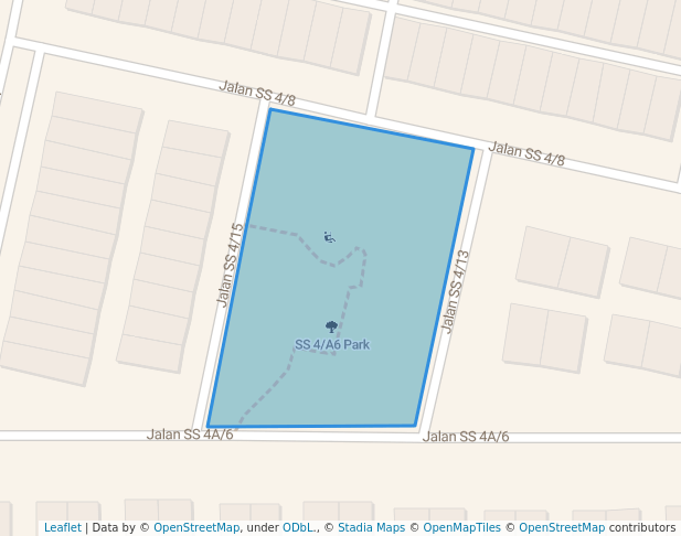 walking in SS 4/A6 Park map in Petaling Jaya