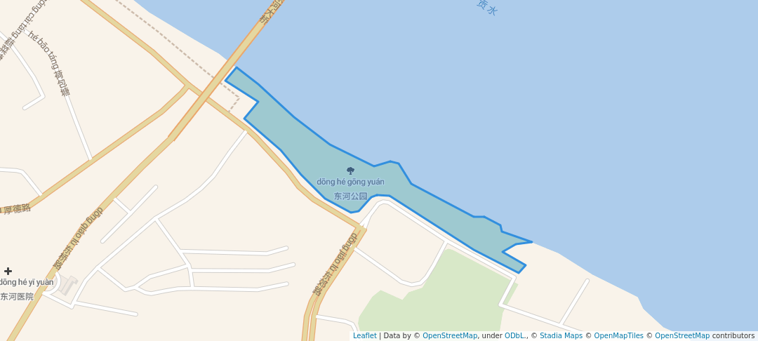 walking in 东河公园 map in Gan Zhou Shi