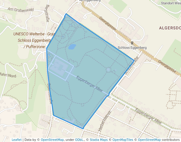 walking in Eggenberg Castle map in Graz