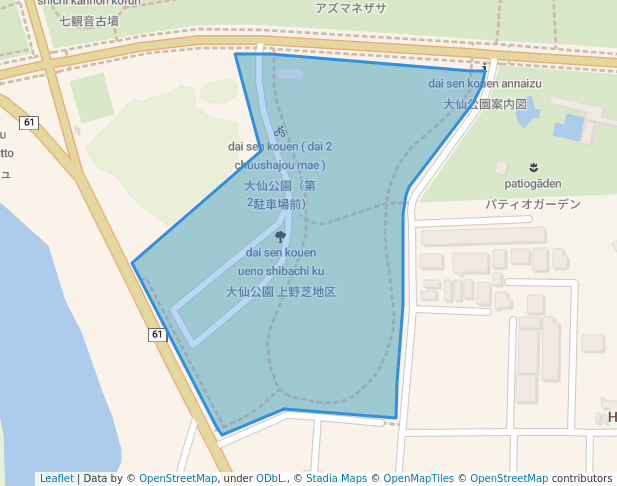 大仙公園 上野芝地区