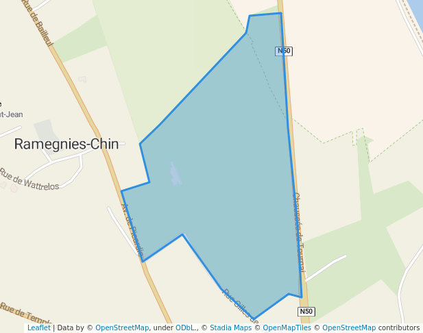 walking in Château de Ramegnies-Chin map in Tournai