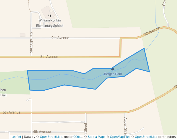 walking in Bergen Park map in Burns Lake