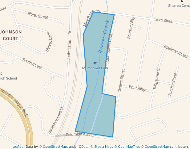 walking in Mumpower Park map in Bristol