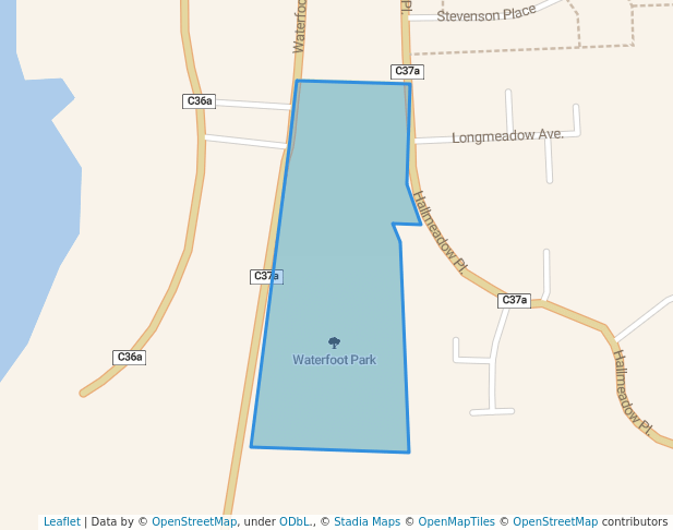 walking in Waterfoot Park map in Annan