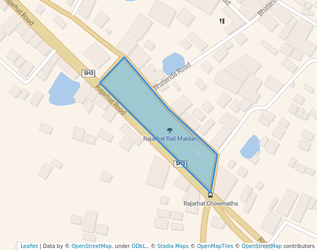 walking in Rajarhat Rail Maidan map in Kolkata