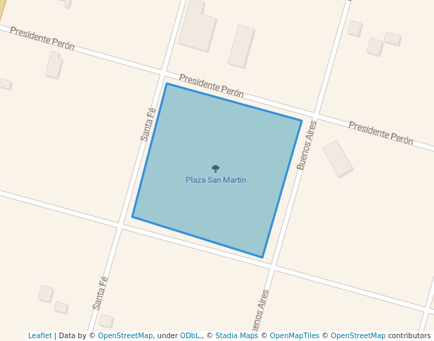 Plaza San Martín in El Pingo | Map and Routes