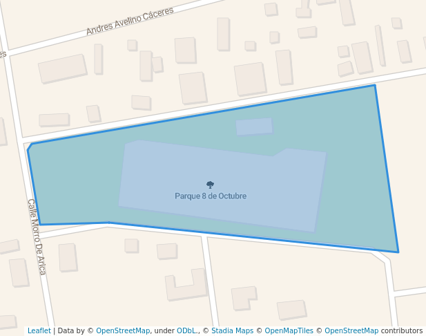 walking in Parque 8 de Octubre map in Paucarpata