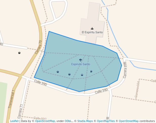 walking in Espiruto Santo map in Rionegro