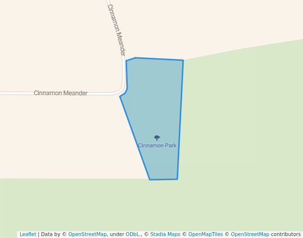 walking in Cinnamon Park map in Two Rocks