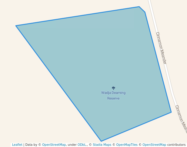 walking in Wadja Deaming Reserve map in Two Rocks