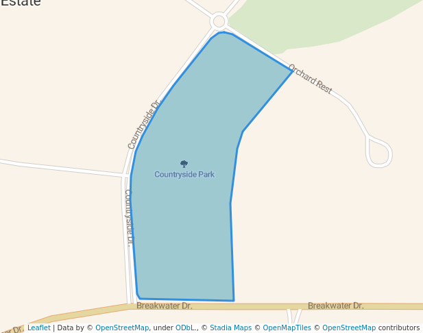 walking in Countryside Park map in Two Rocks