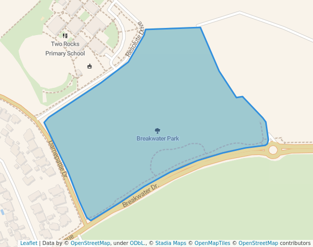 walking in Breakwater Park map in Two Rocks