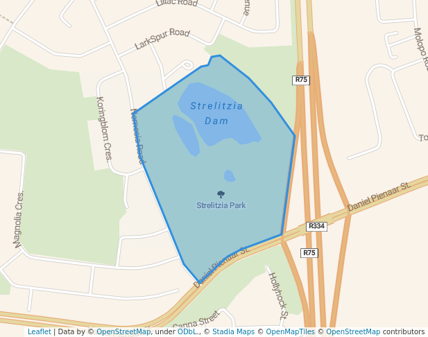 Strelitzia Park in Kariega | Map and Routes
