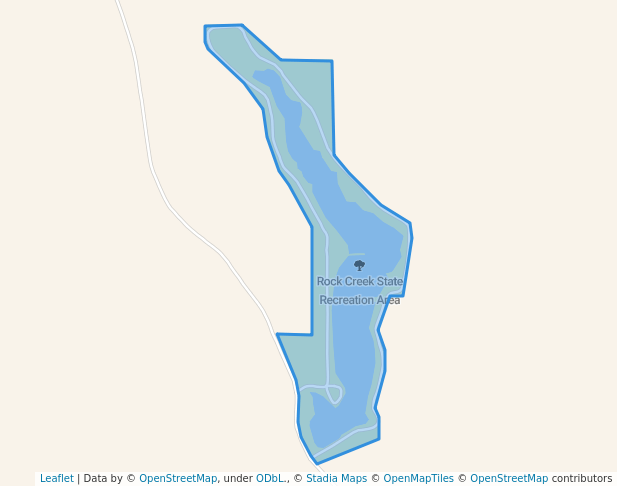 walking in Rock Creek State Recreation Area map in Parks
