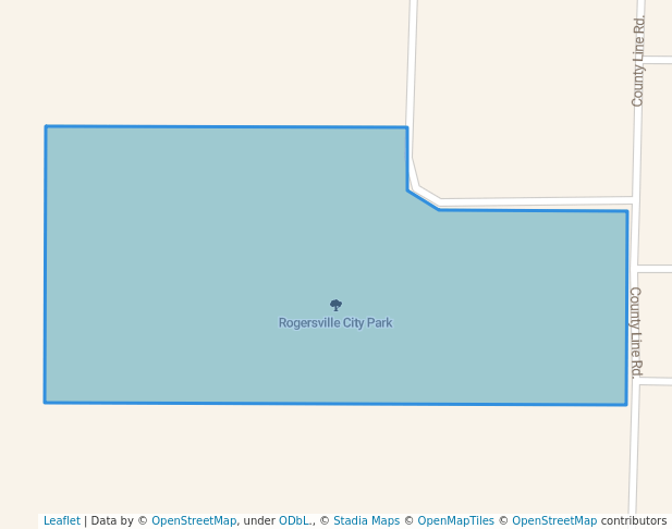 walking in Rogersville City Park map in Rogersville