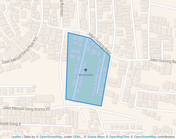 walking in airud park map in Denpasar