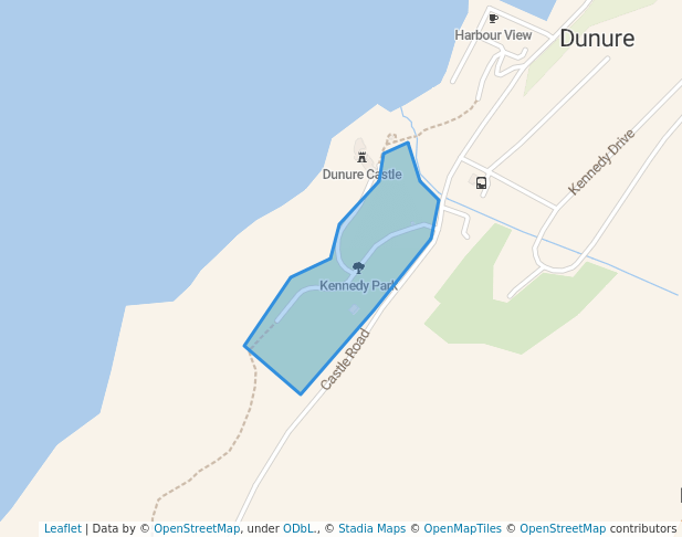walking in Kennedy Park map in Dunure