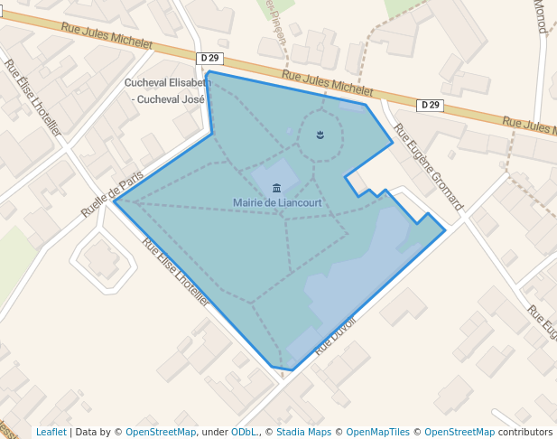 walking in Parc de la Mairie map in Liancourt