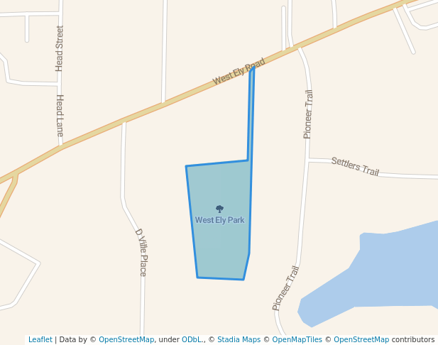 walking in West Ely Park map in Hannibal