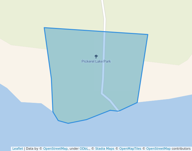 walking in Pickerel Lake Park map in Sundridge