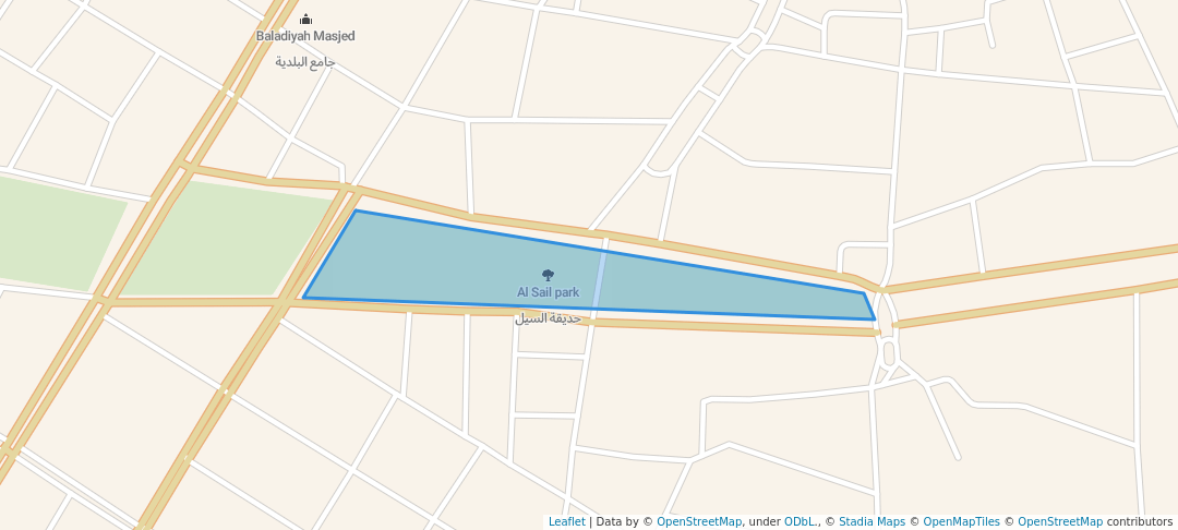 walking in Al Sail park map in Dayr Atiyah