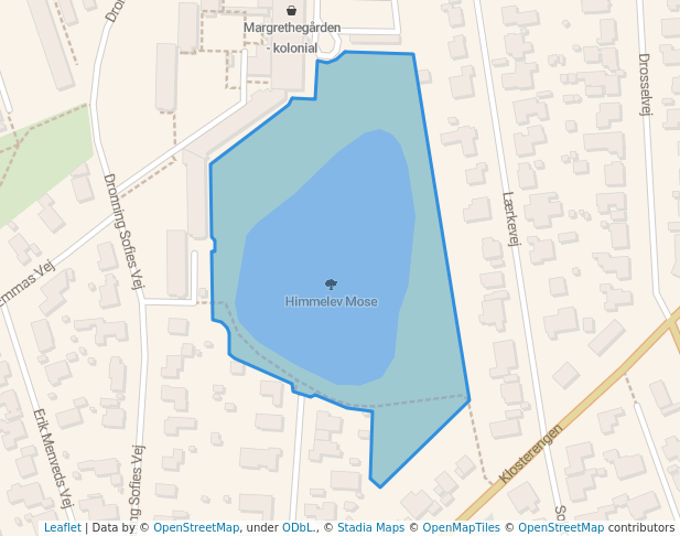 walking in Himmelev Mose map in Roskilde